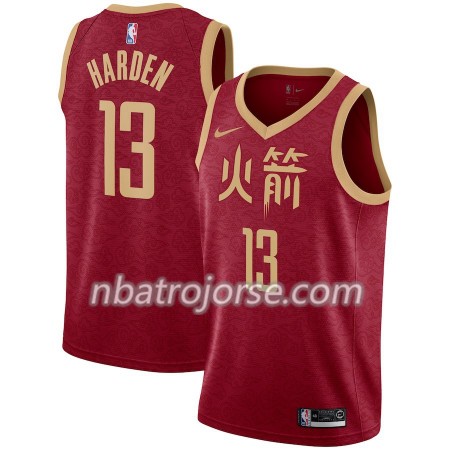 Män Houston Rockets Tröja James Harden 13 2018-19 Nike City Edition Röd Swingman Män Houston Rockets Tröja James Harden 13 2018-19 Nike City Edition Röd Swingman